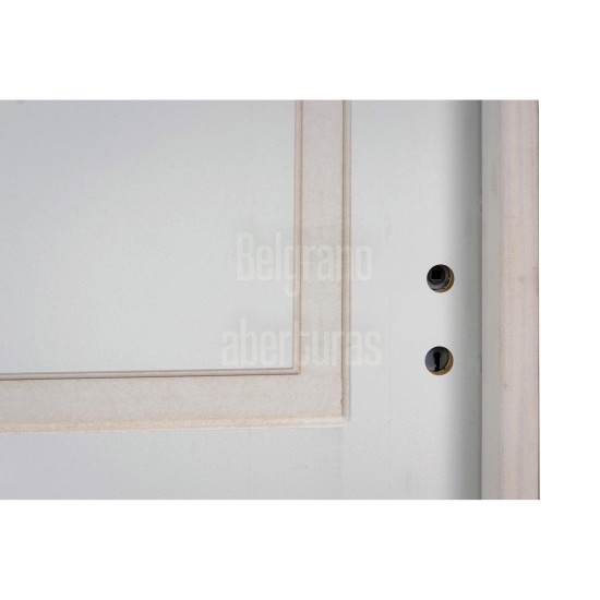 Puerta Placa Oblak - L. Pantog.  Capri Recta Blanco M.Mad. 80 /10 DER.