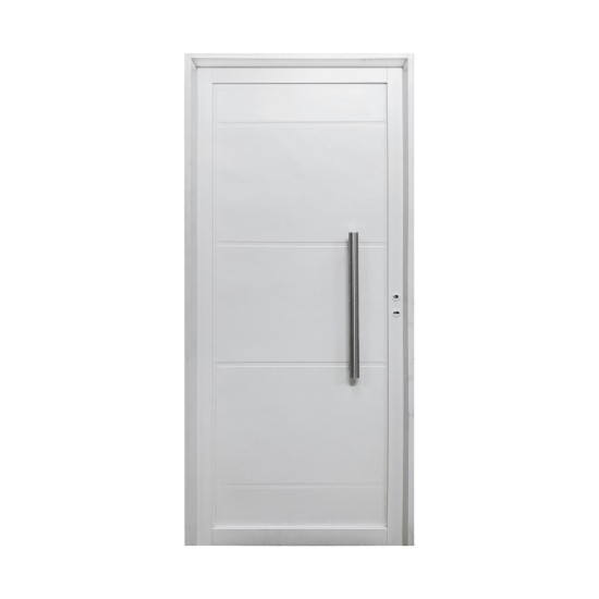 Puerta L. Moderna - Ciega c/barral 51 cm - 90x205 - marco muro 10 - ch 18